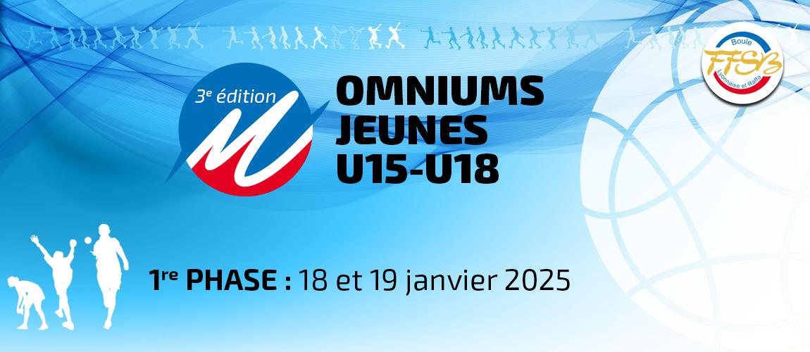 1re PHASE OMNIUMS JEUNES : RÉSULTATS