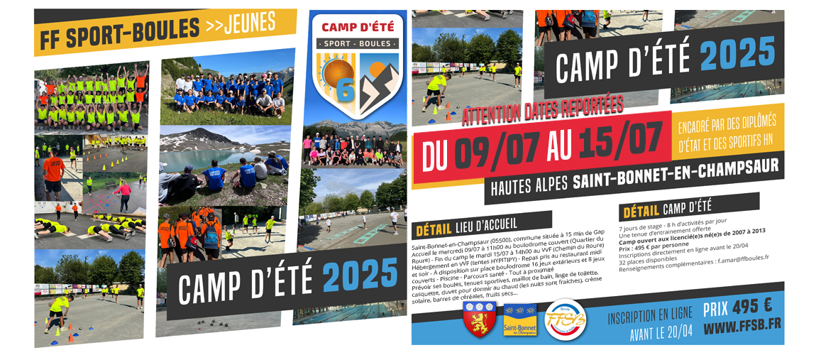 CAMP D&rsquo;ÉTÉ 2025 : RÉOUVERTURE DES INSCRIPTIONS