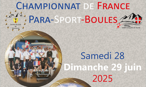AU PROGRAMME CE WEEK-END : LE CDF PARA SPORT BOULES