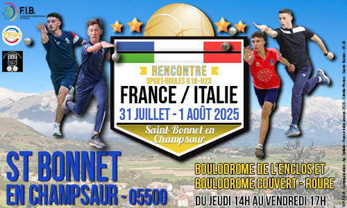 FRANCE / ITALIE U18-U23 : SÉLECTIONS ET PROGRAMME