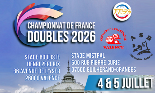 RETOUR SUR LE CHAMPIONNAT DE FRANCE DE DOUBLES 2026 À valence et guilherand-granges
